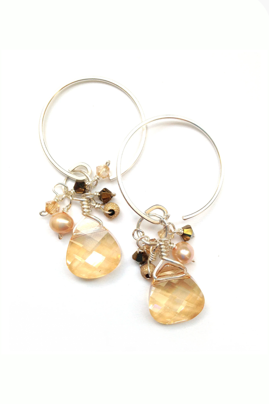 Classic Hoop Crystal Earrings