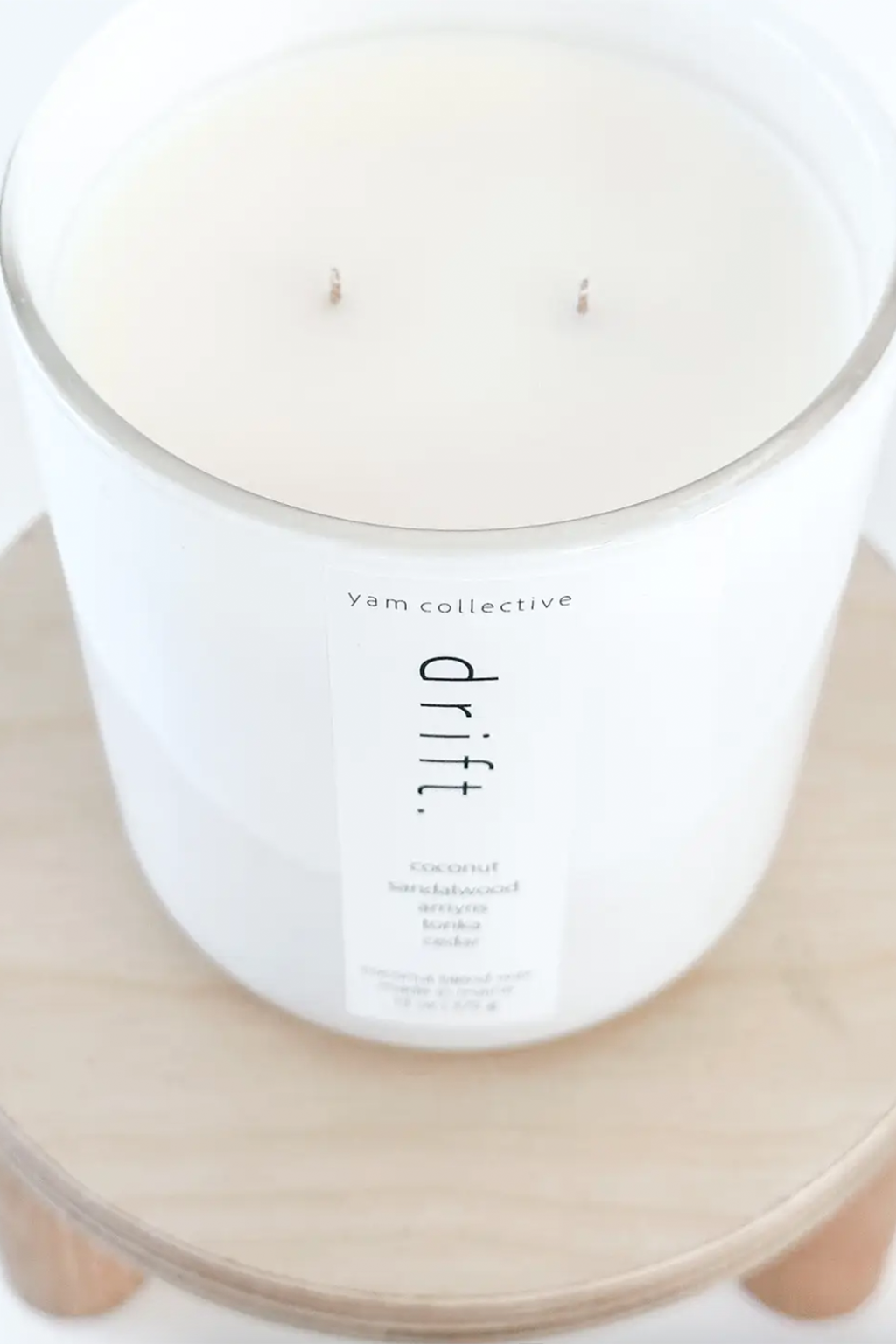 Luxe Glossy White Glass Candle