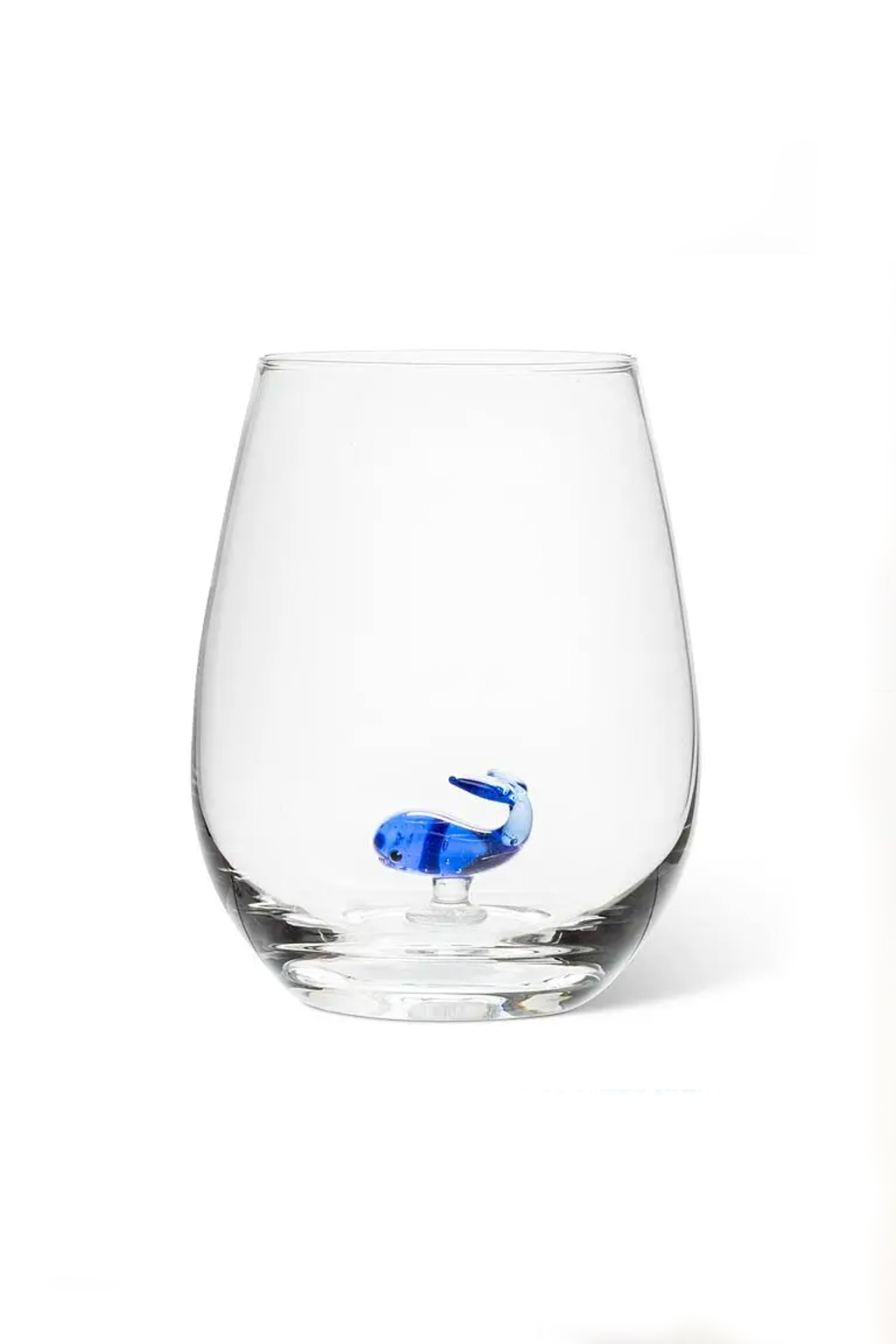 Whale Icon Stemless Wine Glass