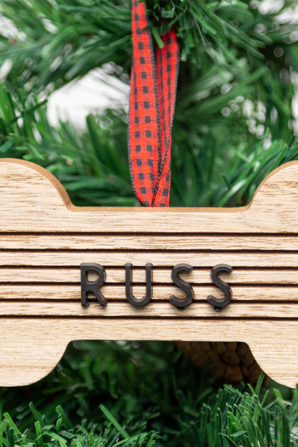 Wooden Bone Letterboard Ornament