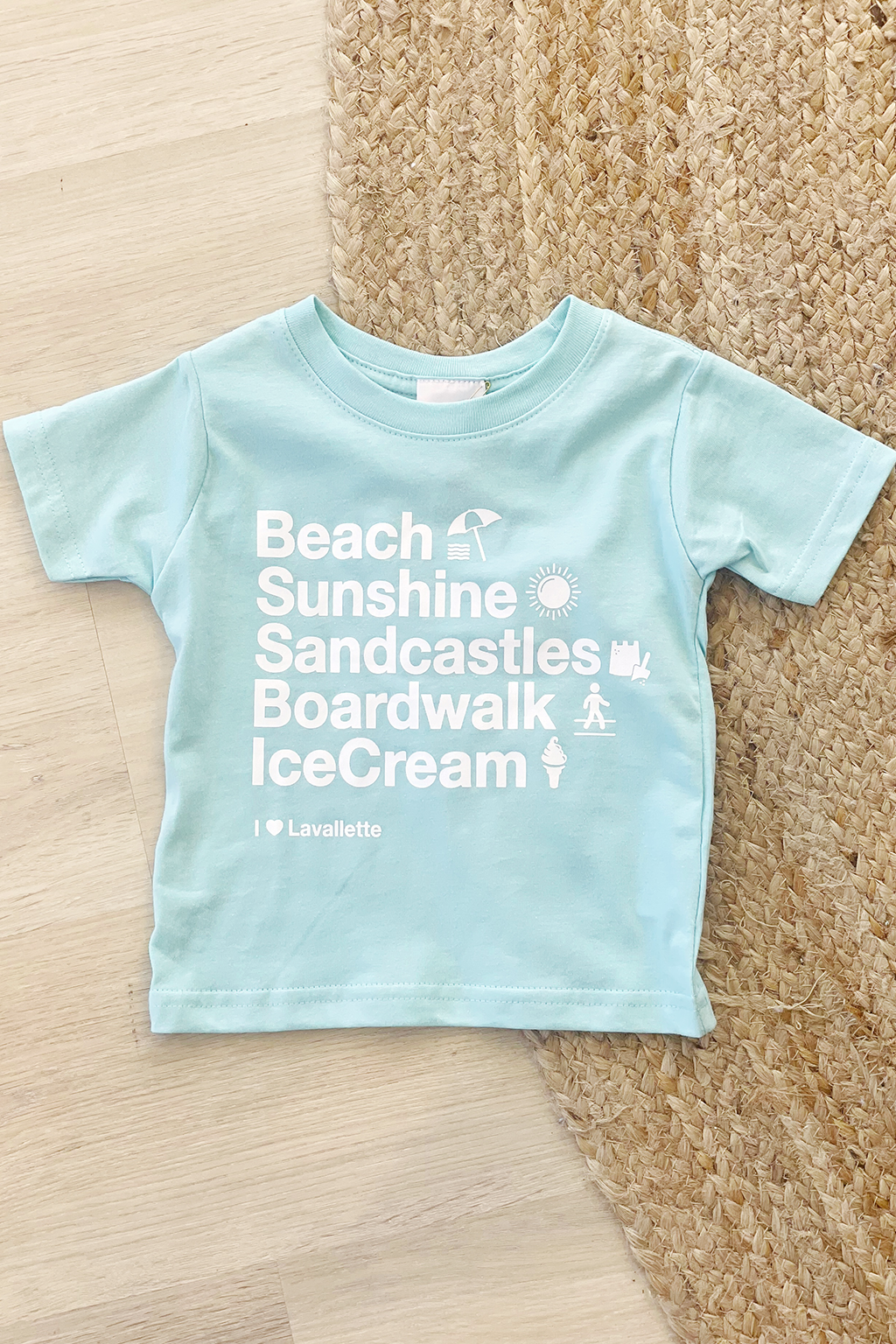 Seafoam Lavallette Words Tee