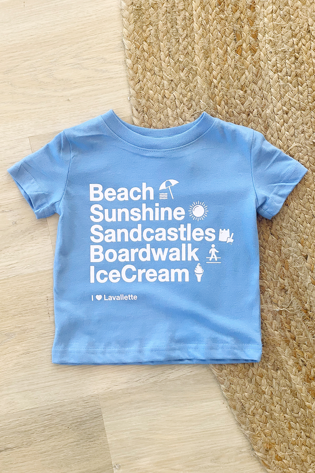 Blue Lavallette Words Tee