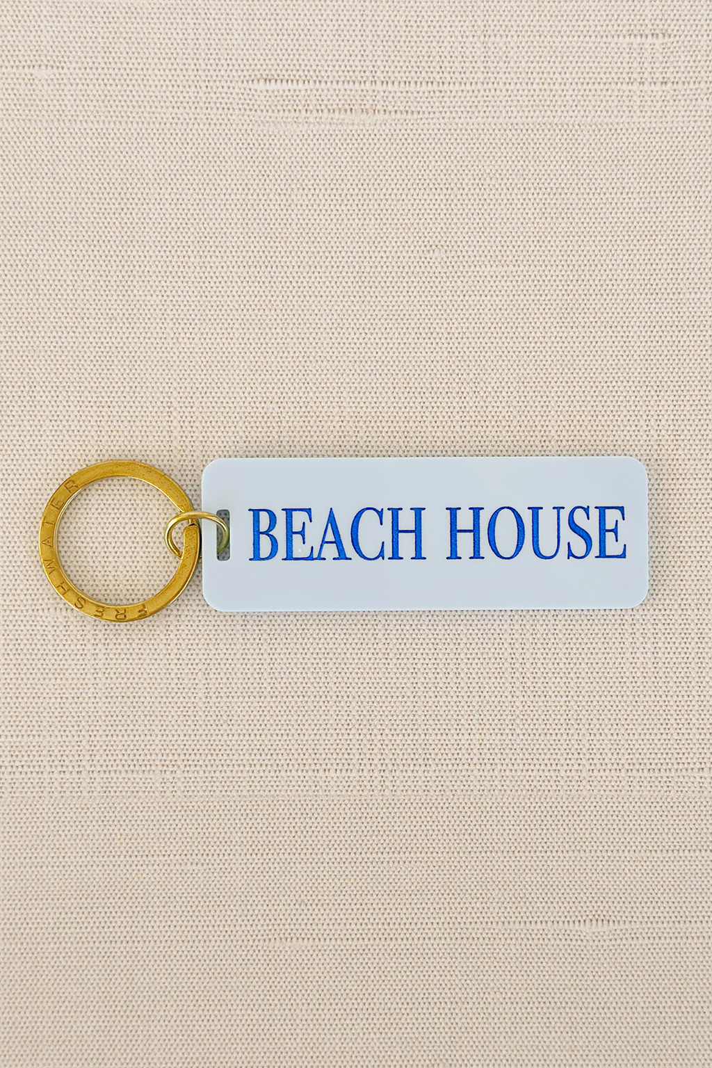 Beach House Keychain-Sky Blue