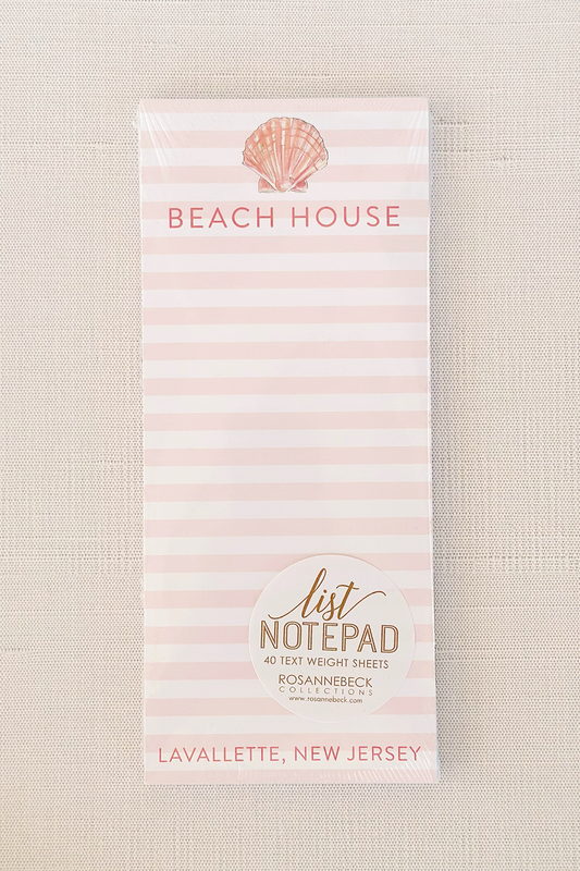 Beach House Shell Skinny Notepad