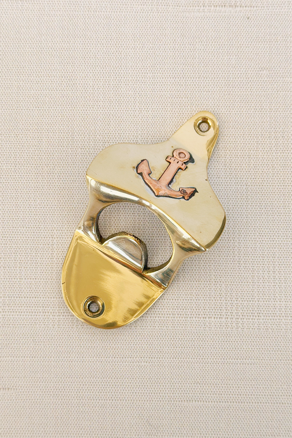 Anchor Icon Brass Bottle Opener