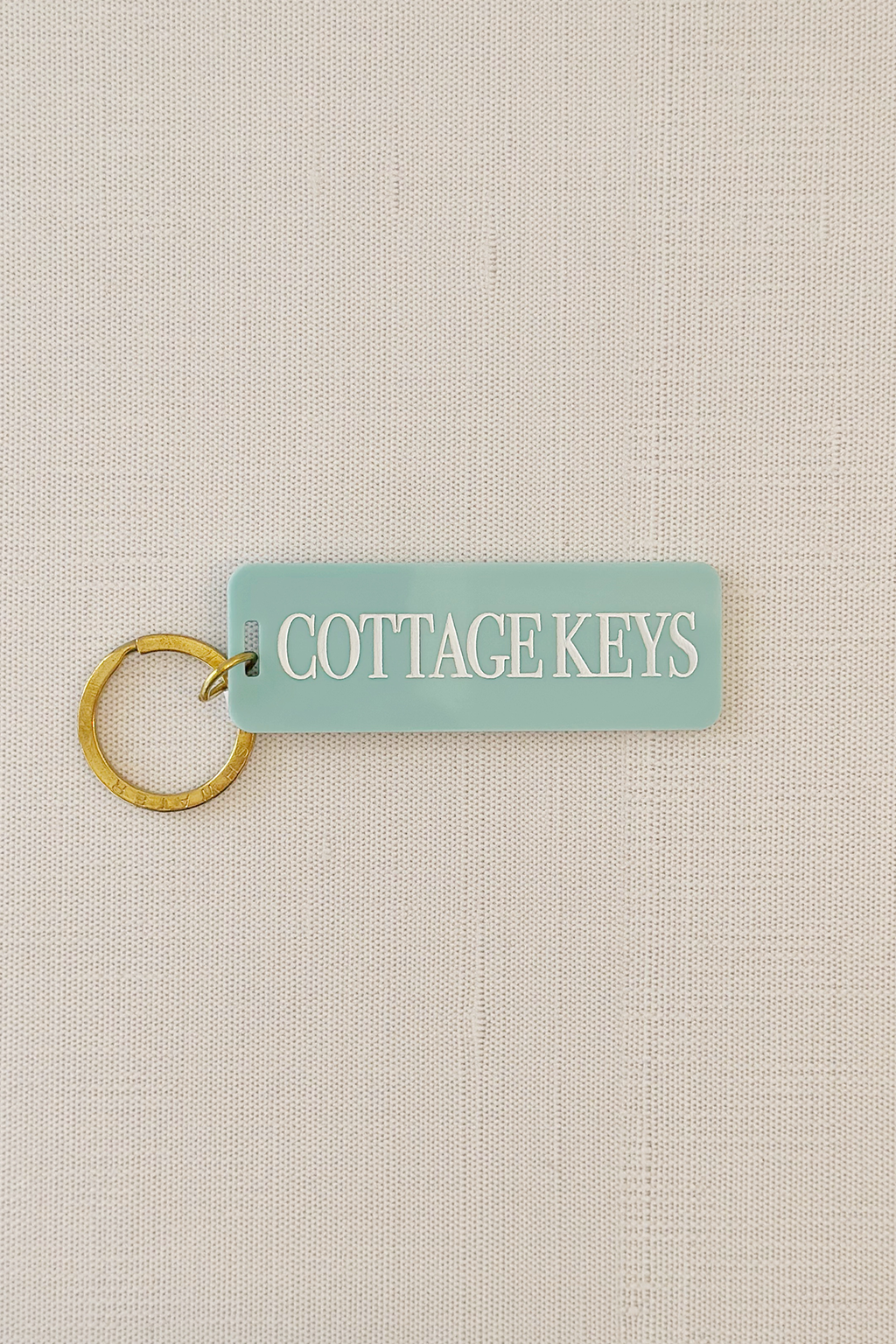 Cottage Keys Keychain - Ocean Blue