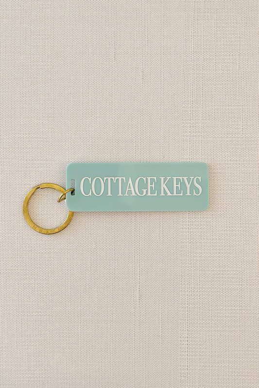 Cottage Keys Keychain - Ocean Blue