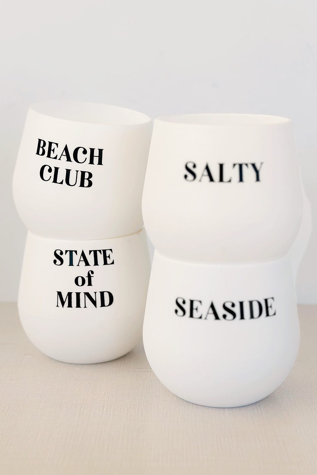 Beachy Silicone Cup 4pc Set