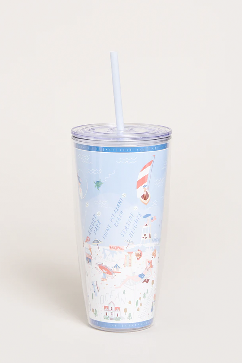 Down The Shore Clear 24oz Tumbler