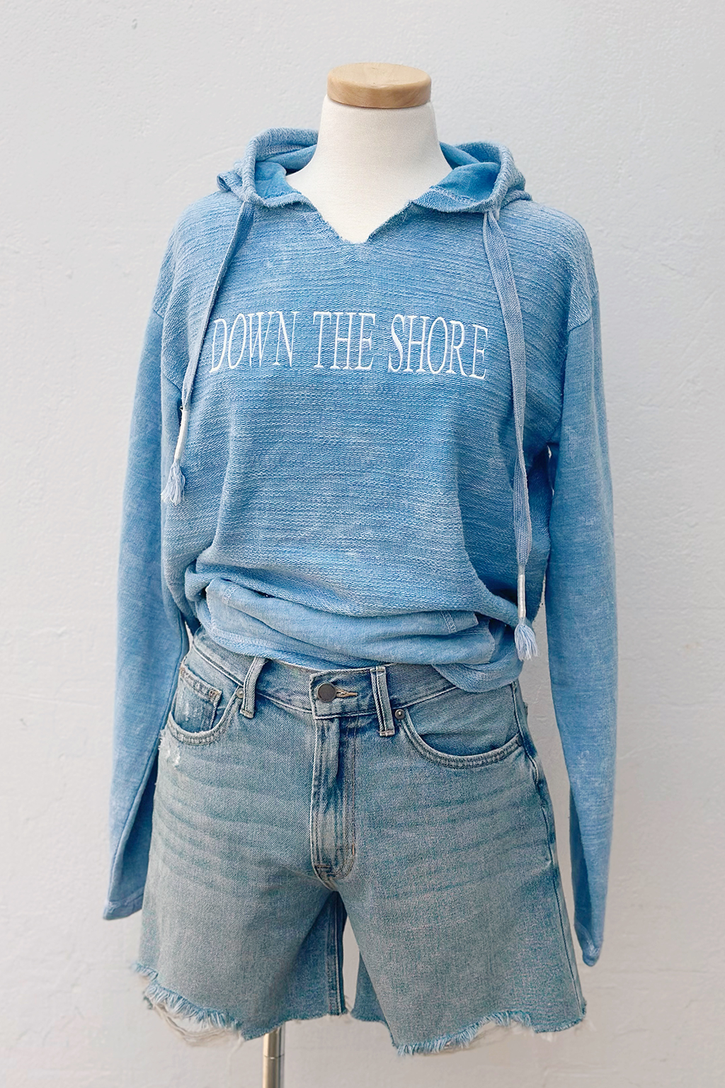 Down The Shore V Neck Terry Hoodie