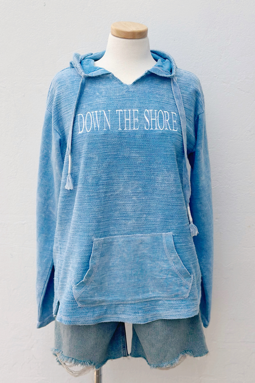 Down The Shore V Neck Terry Hoodie