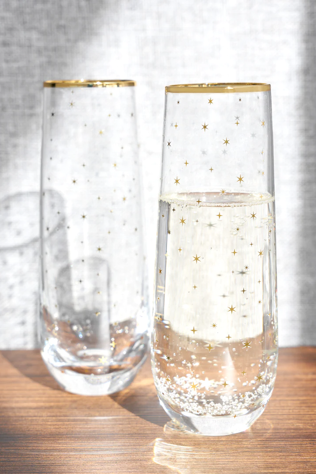 Starlight Stemless Champagne Flute Set