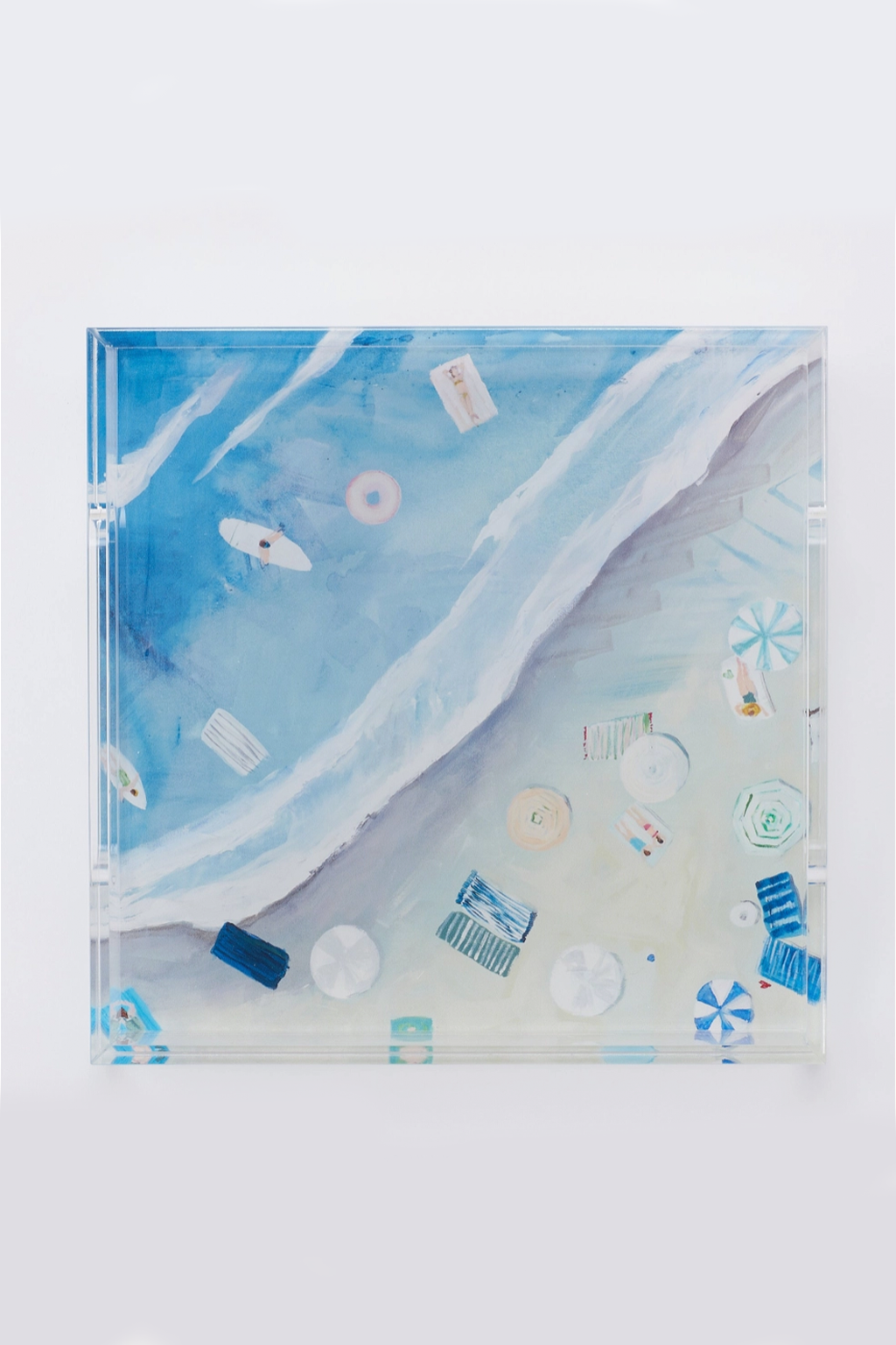 Square Acrylic Tray - Beach Haven