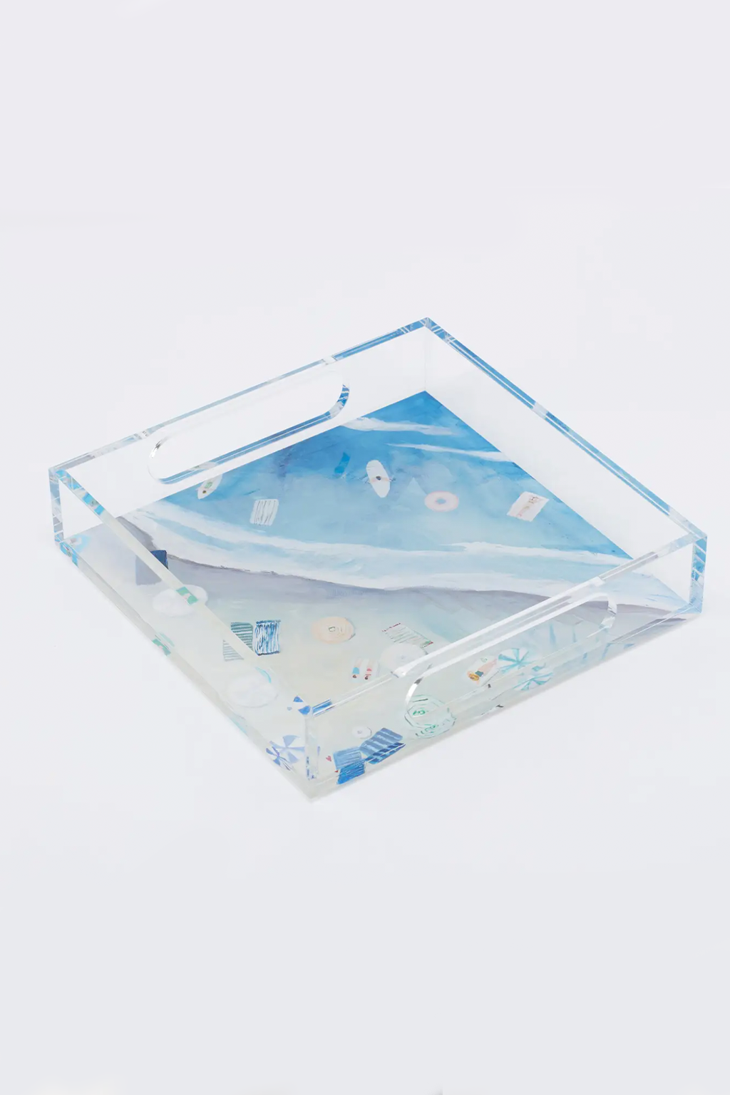 Square Acrylic Tray - Beach Haven
