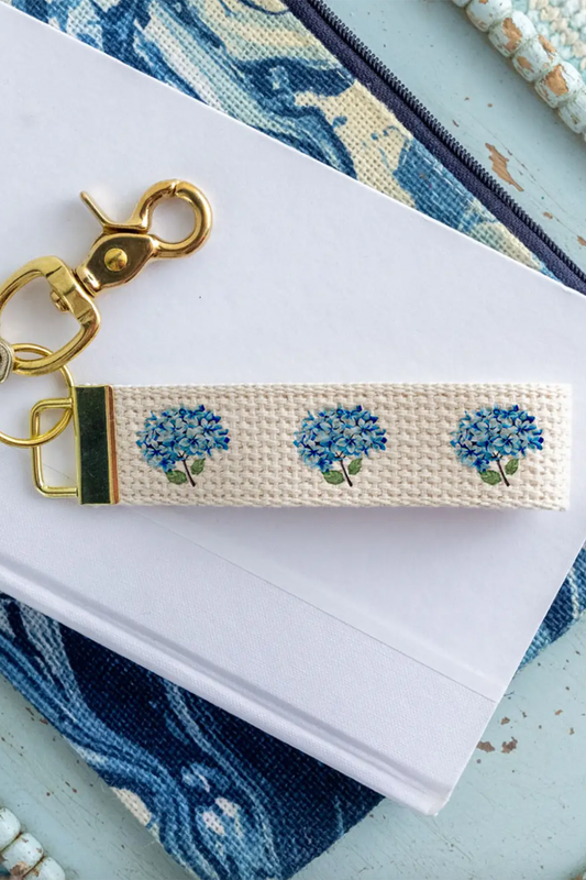 Endless Summer Hydrangea Canvas Keychain