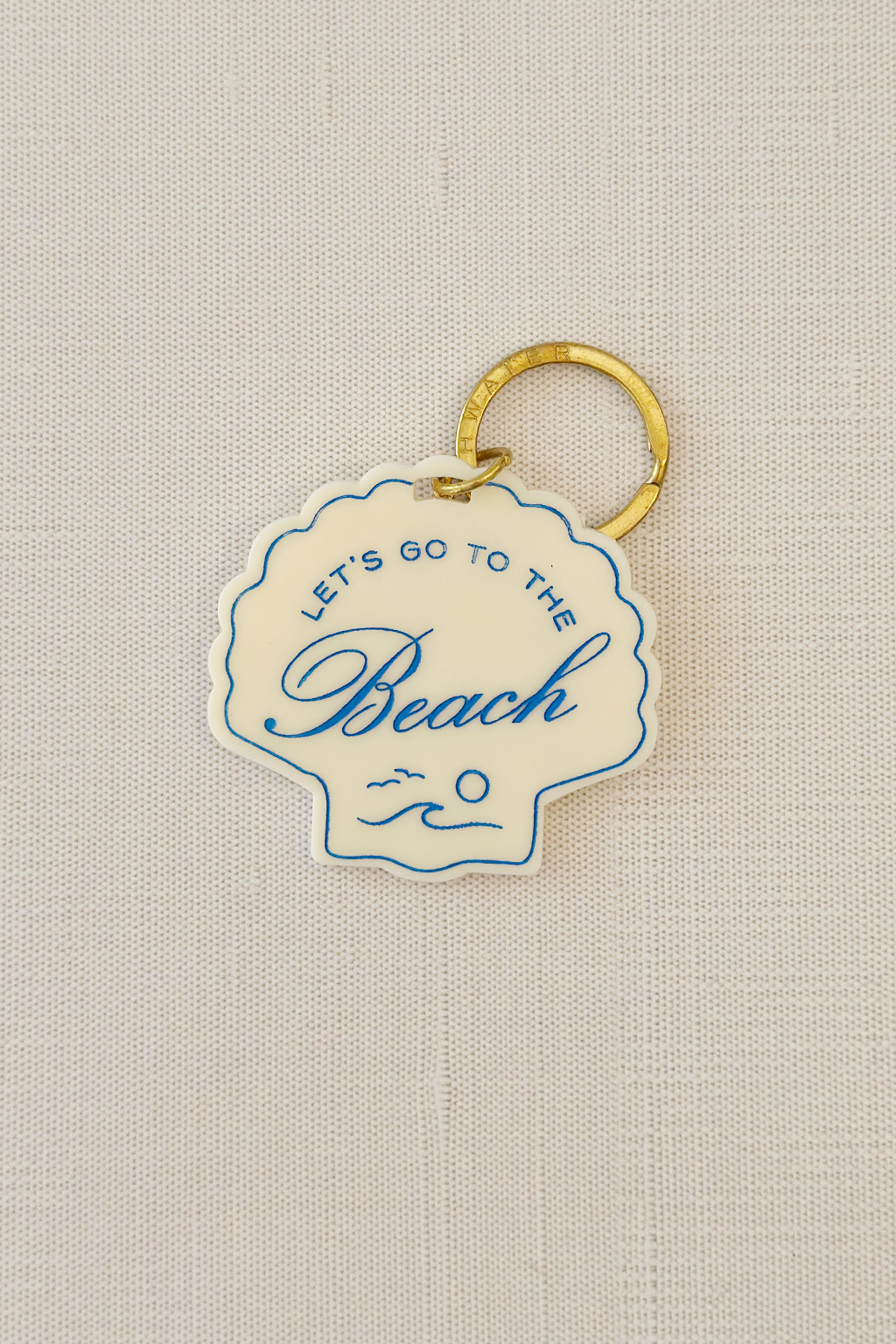 Beach Seashell Acrylic Keychain