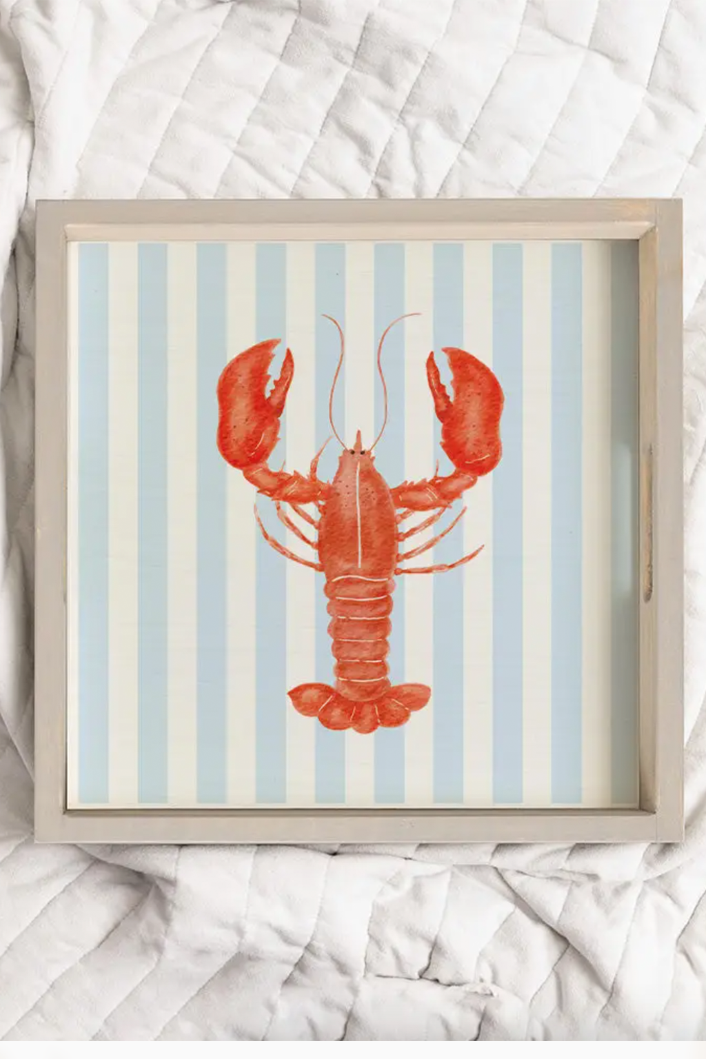 Blue Striped Lobster Serving Tray