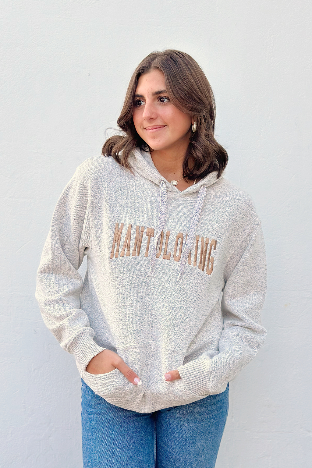 Mantoloking Nantucket Hoodie Light Brown