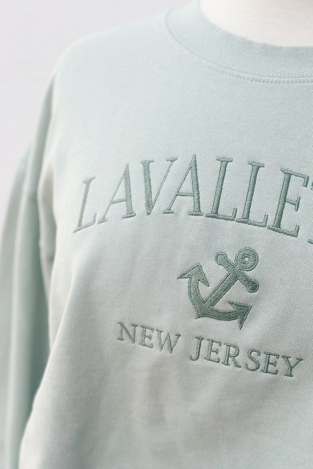 Lavallette Anchor Embroidered Crewneck