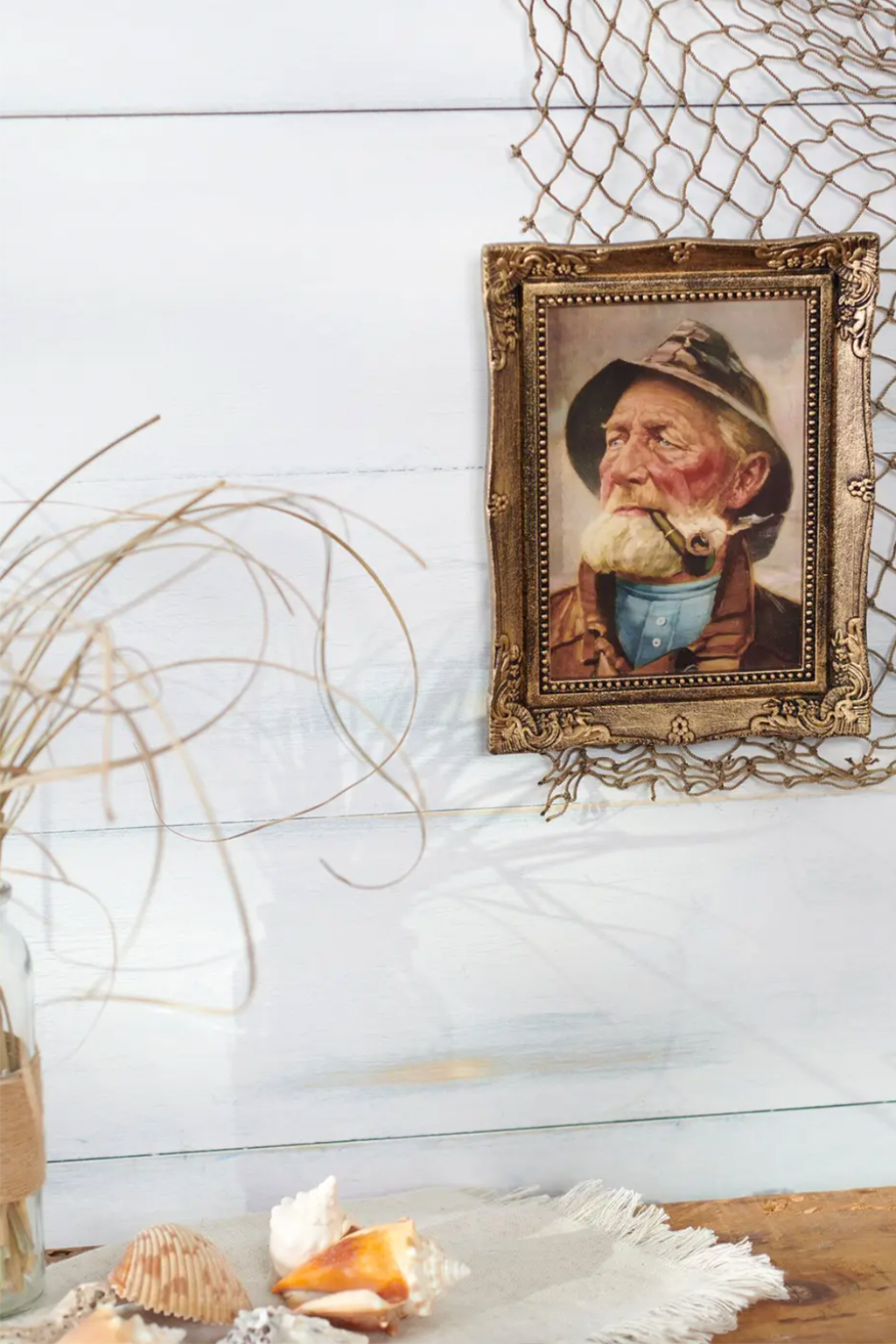 Old Fisherman Framed Wall Art