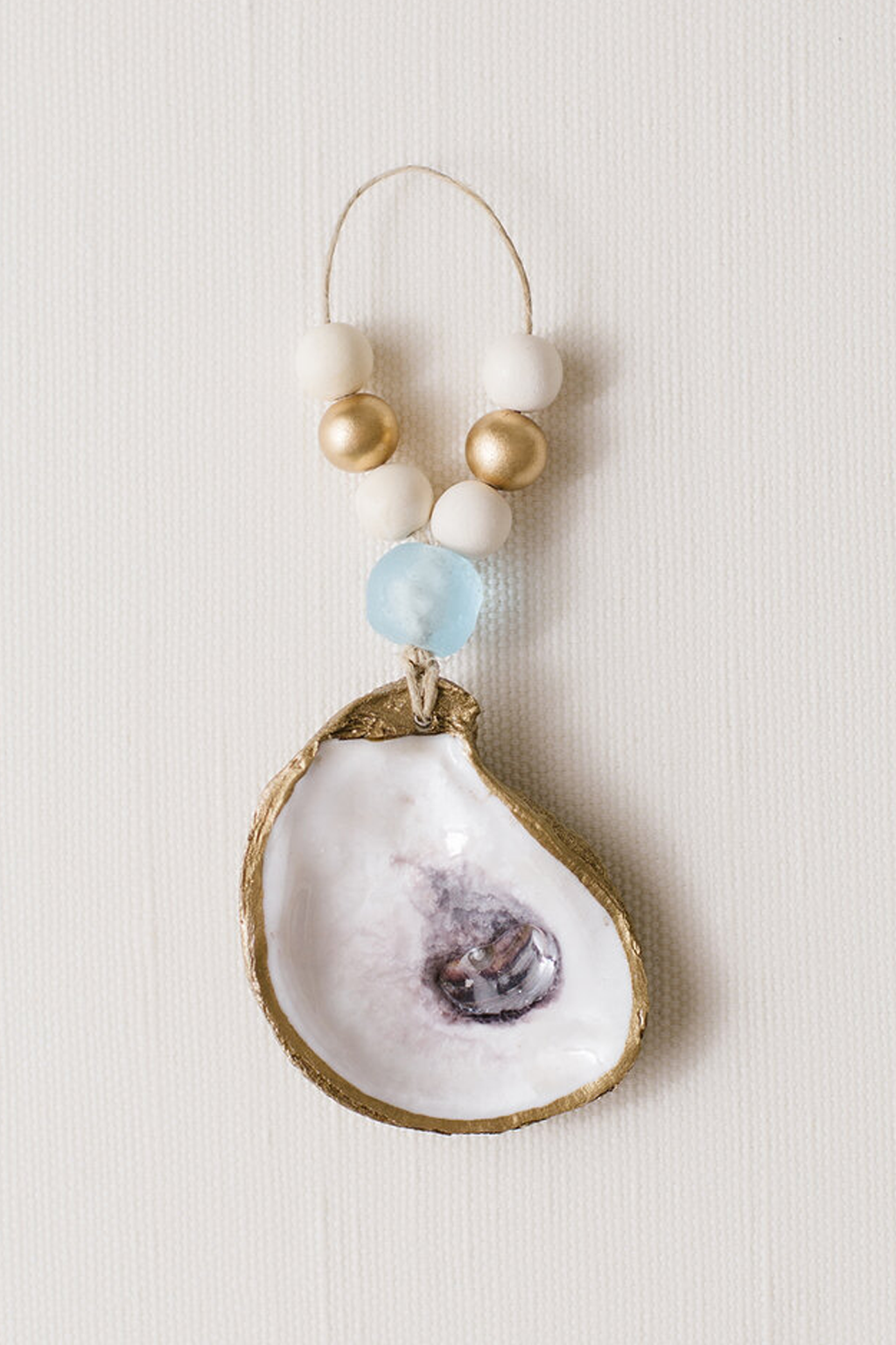 Oyster Shell Beaded Ornament