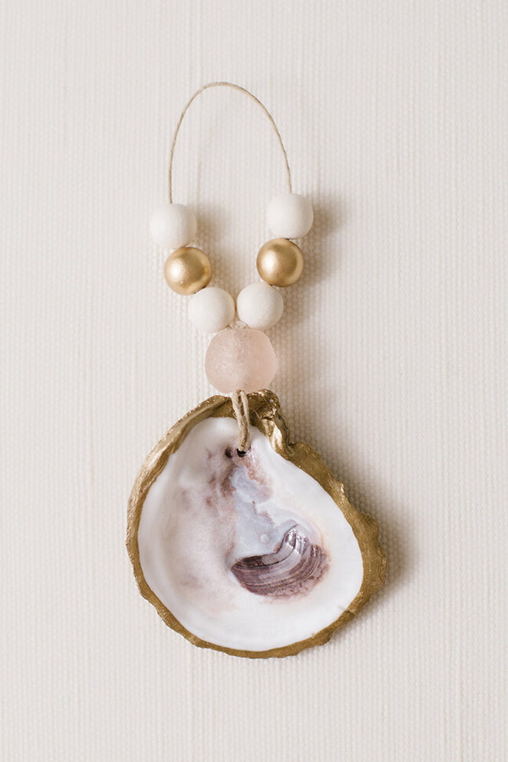 Oyster Shell Beaded Ornament