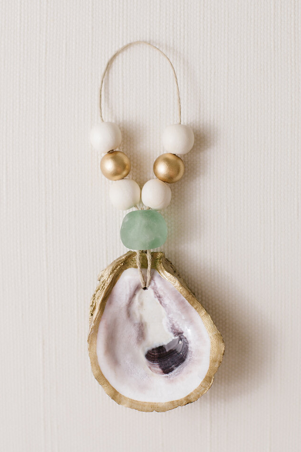 Oyster Shell Beaded Ornament