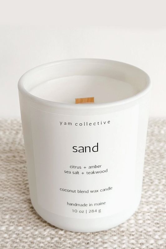 Matte White Glass Candle