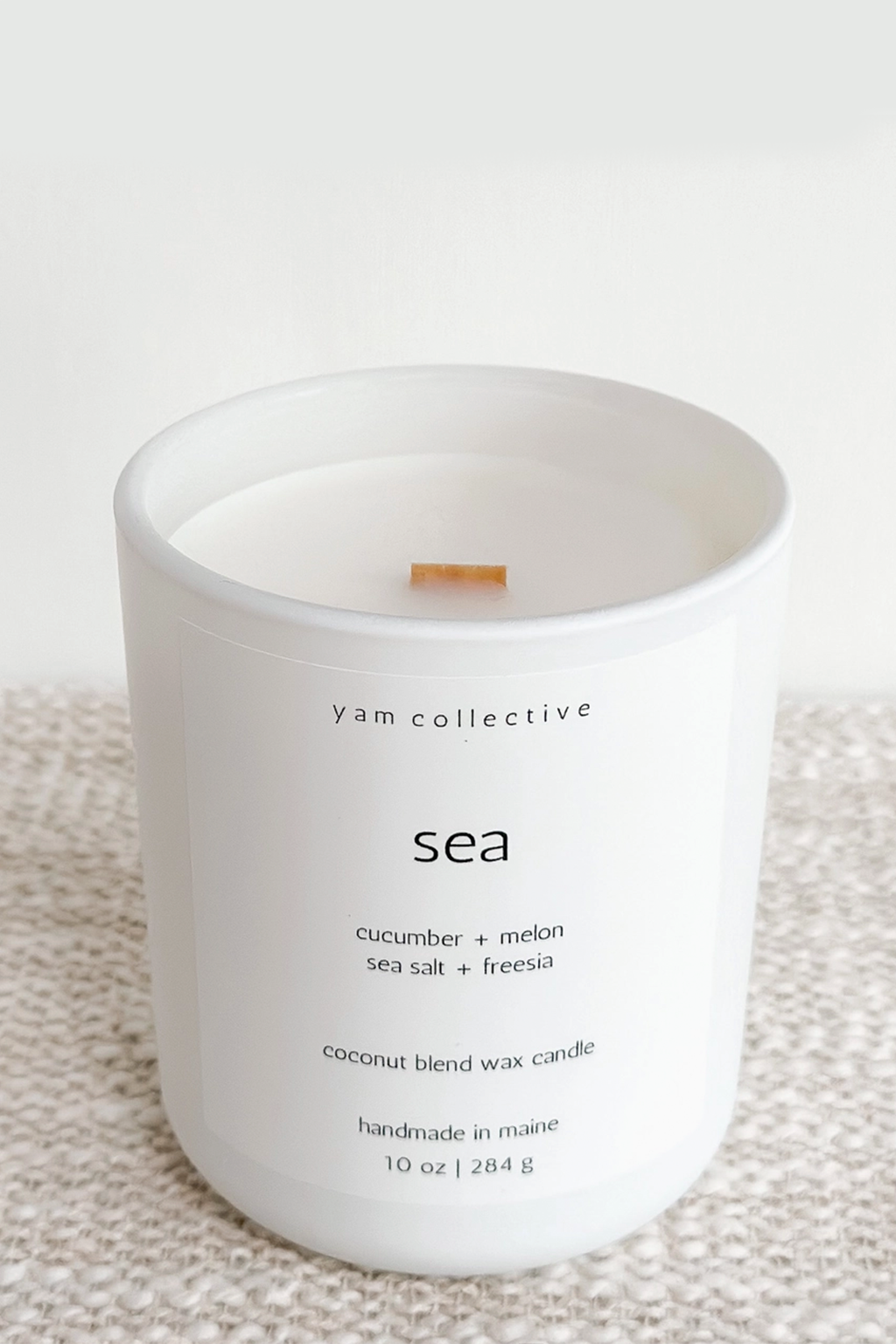 Matte White Glass Candle