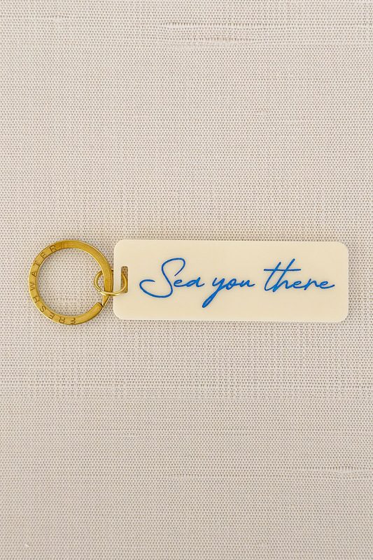 Sea You There Keychain - Cream