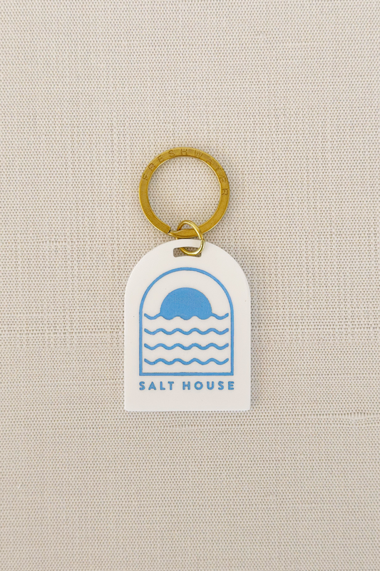 Salt House Keychain - White