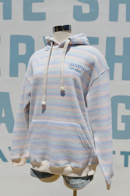 Pastel Lavallette Striped Nan. Hoodie