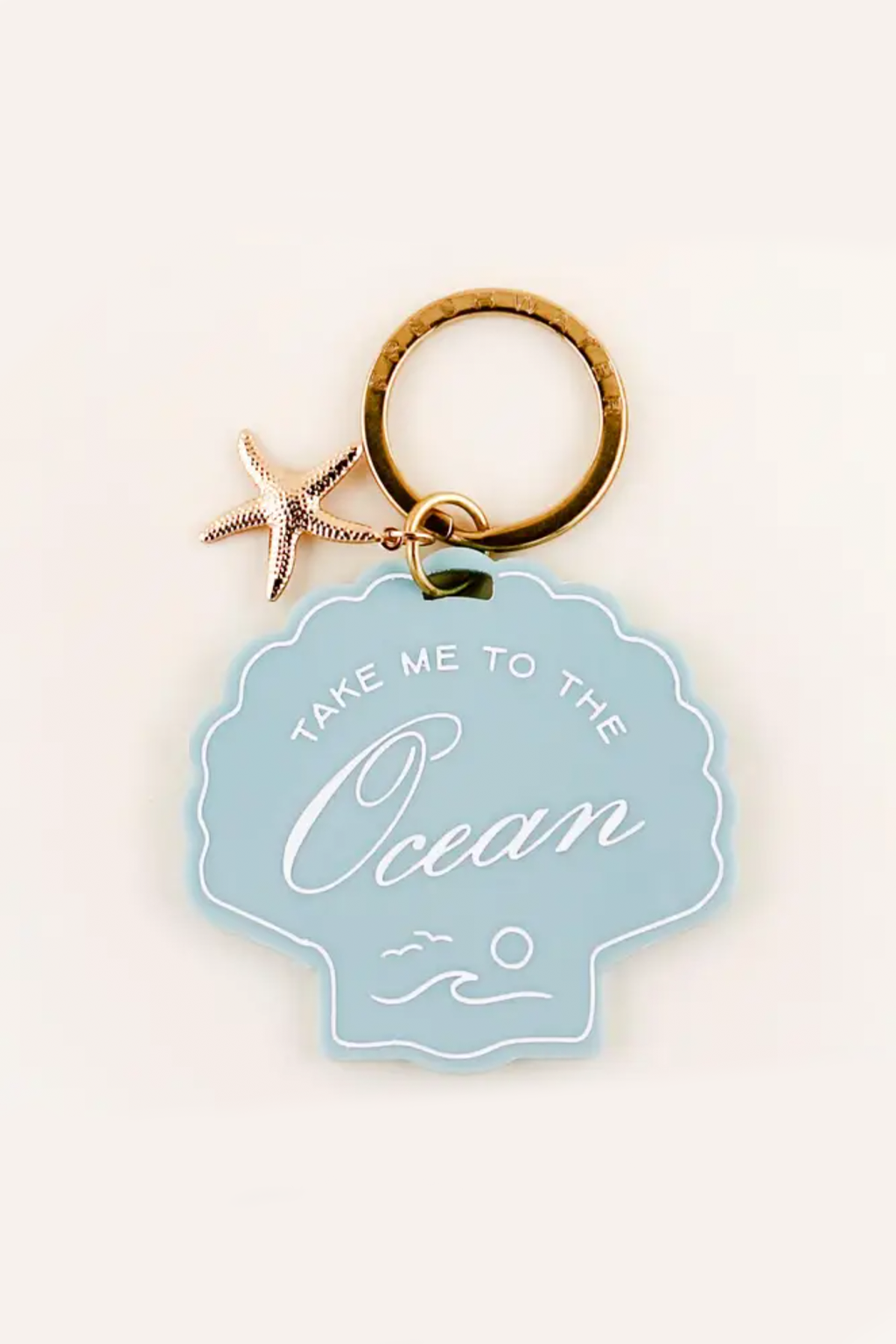 Ocean Seashell Acrylic Keychain