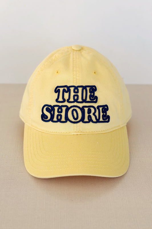 The Shore Bubble Embroidered Hat Lemon