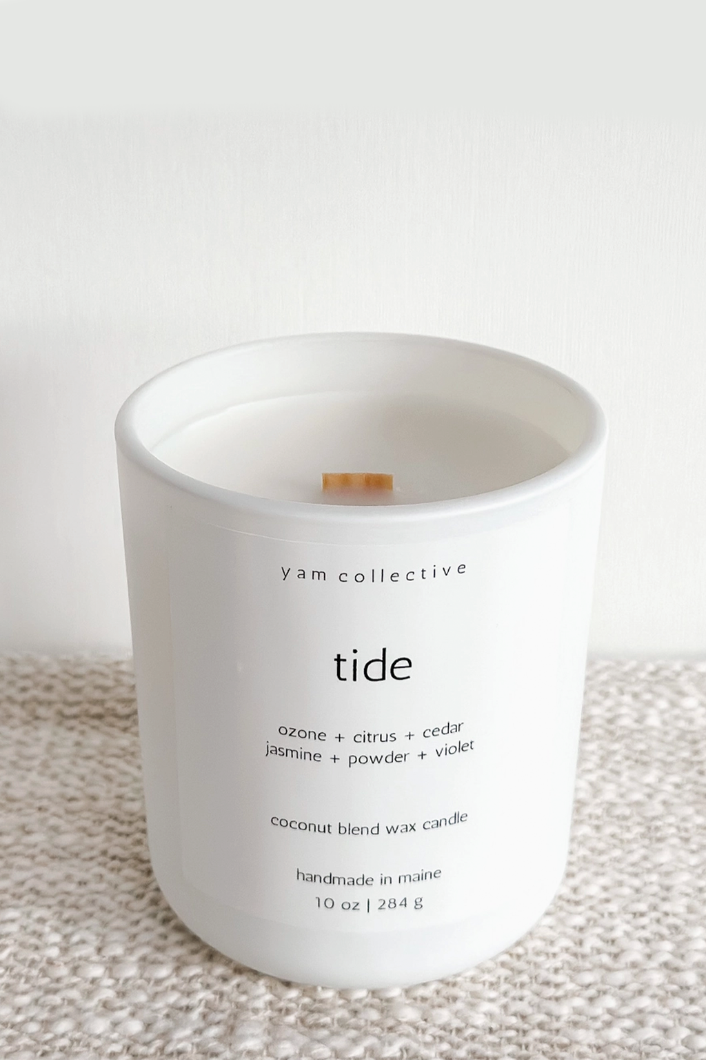 Matte White Glass Candle
