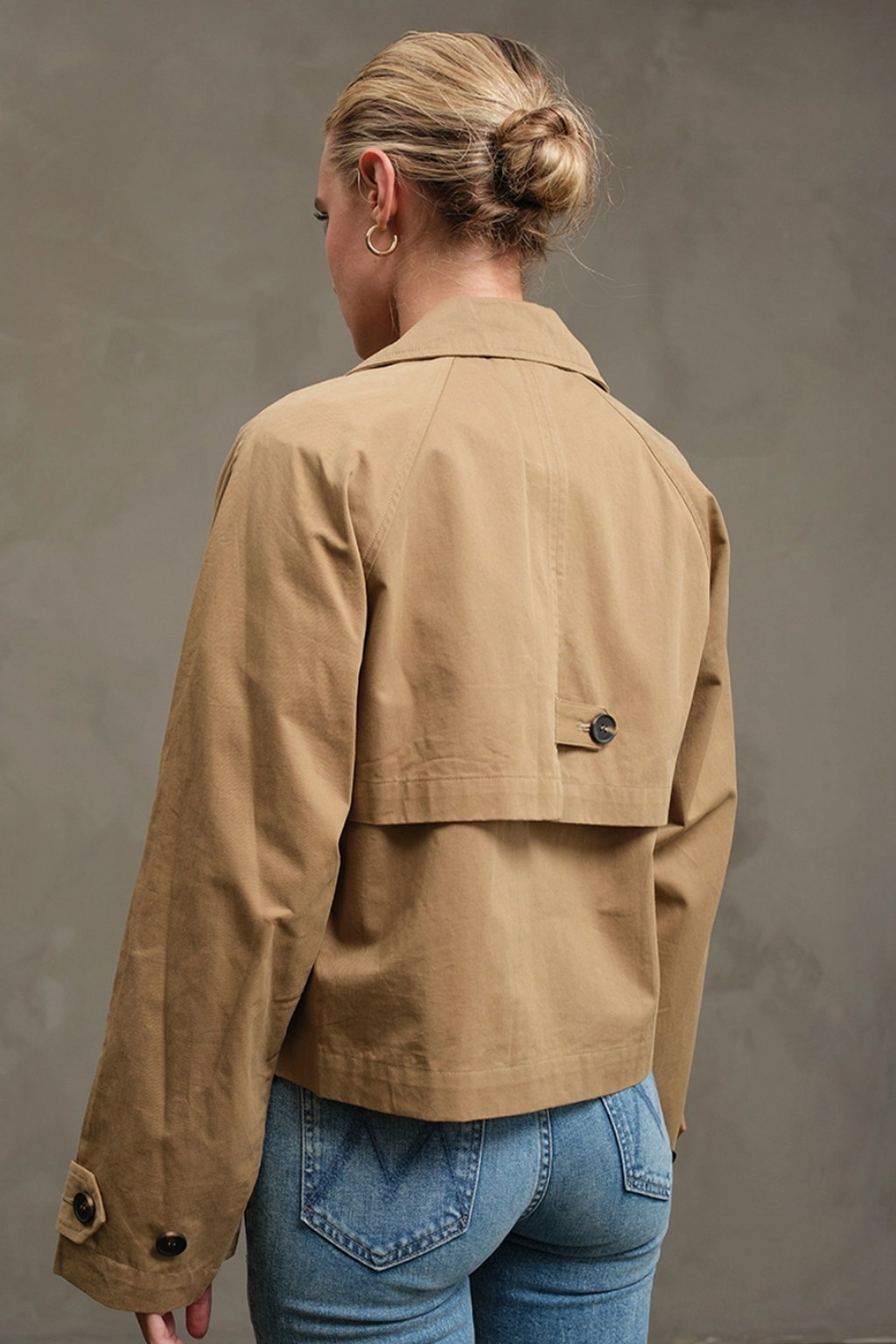 Double Breasted Short Trench