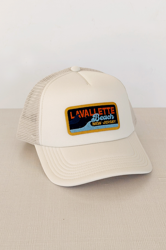 Lavallette Beach Patch Trucker Hat Sand