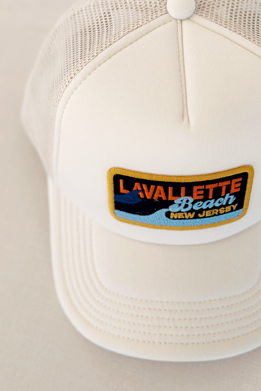 Lavallette Beach Patch Trucker Hat Sand