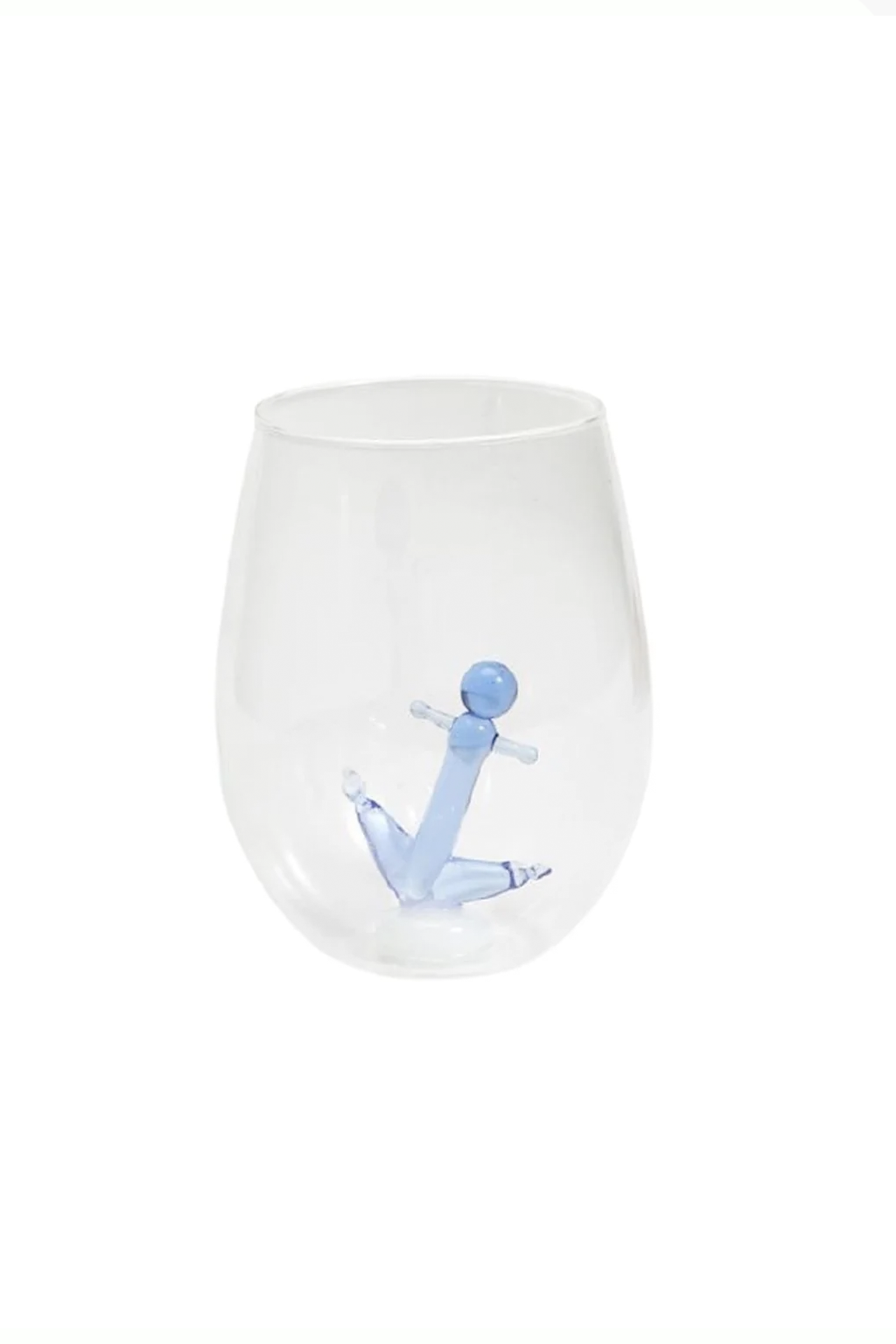 Anchors Away Stemless Wine Glass