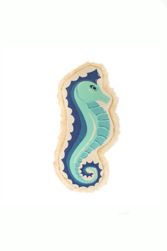 Large Coastal Seahorse Canvas Dog Toy